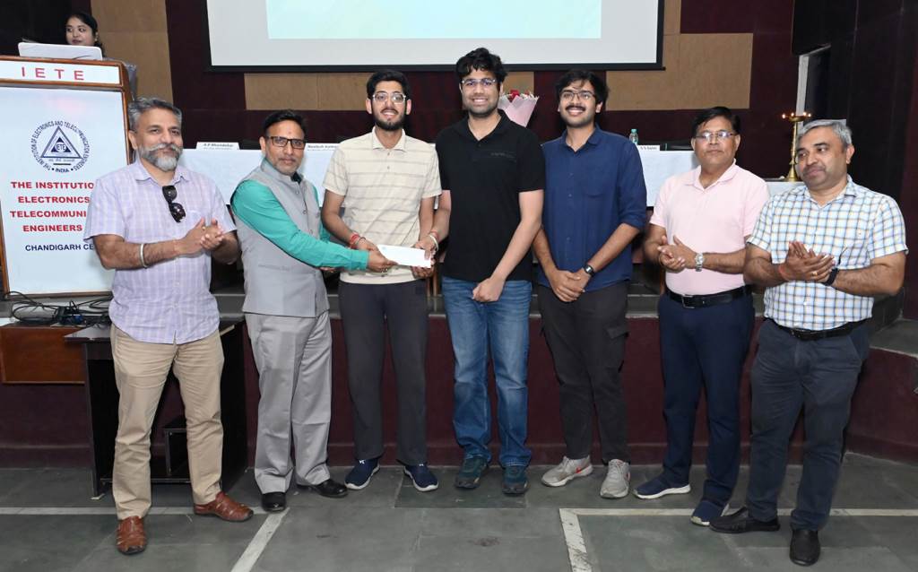 PEC Team Secures First Prize at IETE Chandigarh Science Quiz